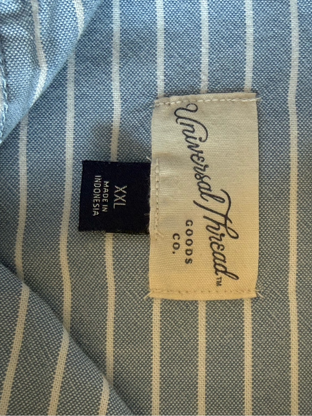 Long Sleeve Mini Shirtdress - Blue Striped XXL - Picture 7 of 7